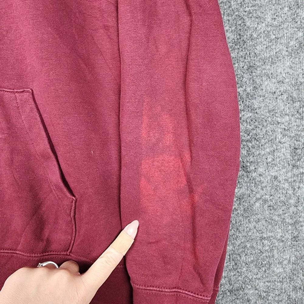 Nike‎ Hoodie Women XL Burgundy Sportswear Futura Logo Pullover Sweatshirt